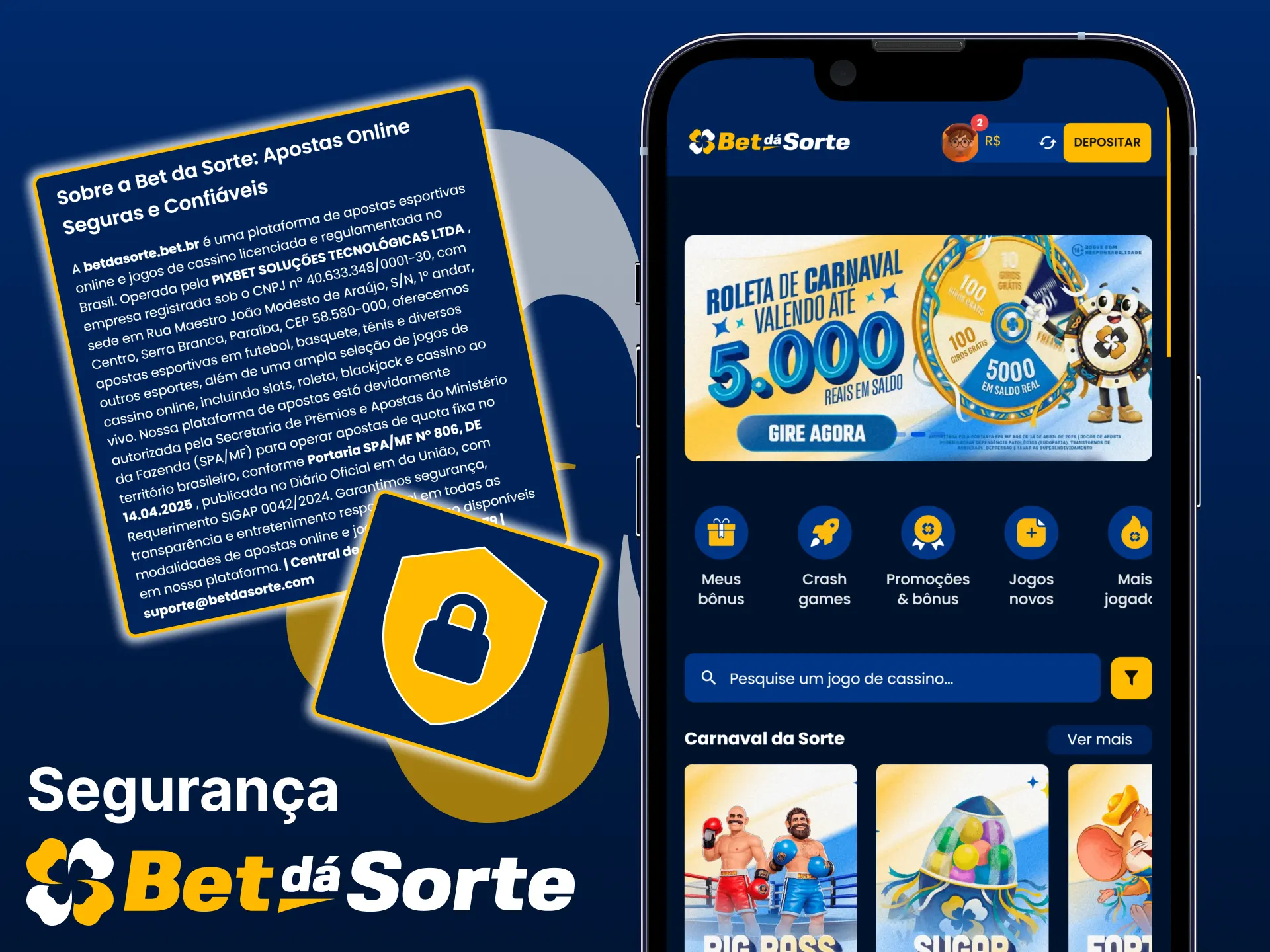 A aplicação oficial Bet da Sorte é totalmente segura e legal para os jogadores.