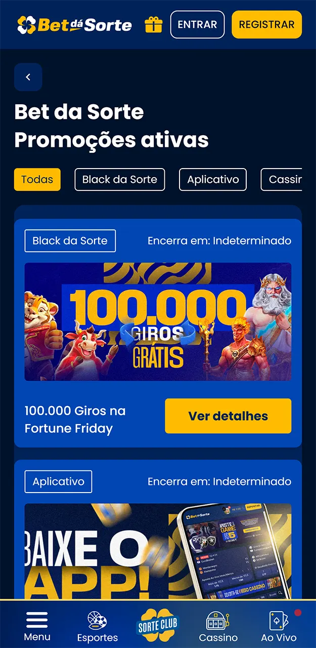 Ative seu bônus exclusivo pelo app da Bet da Sorte para ganhar mais.