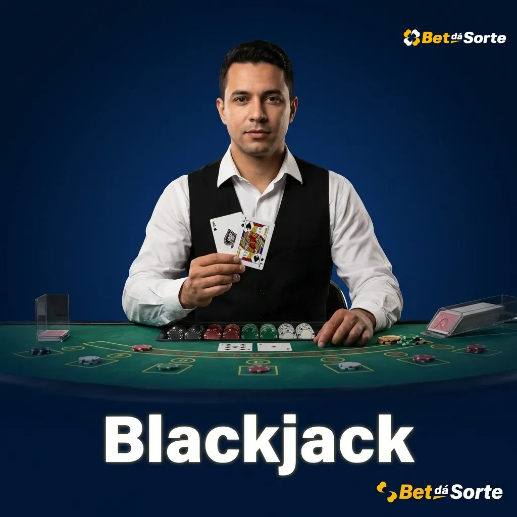 Live blackjack card game showing dealer and table with chips, featuring strategy-based gameplay aiming for 21