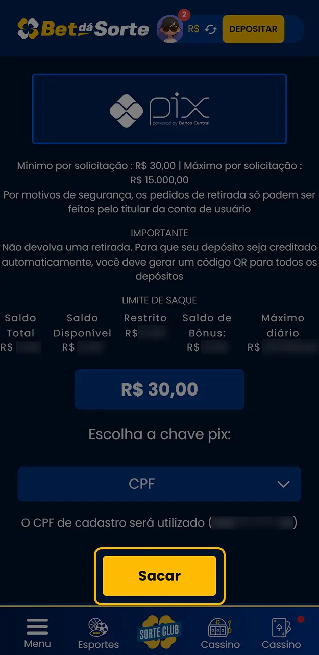 Envie seu pedido de aaque na Bet da Sorte para processamento imediato.