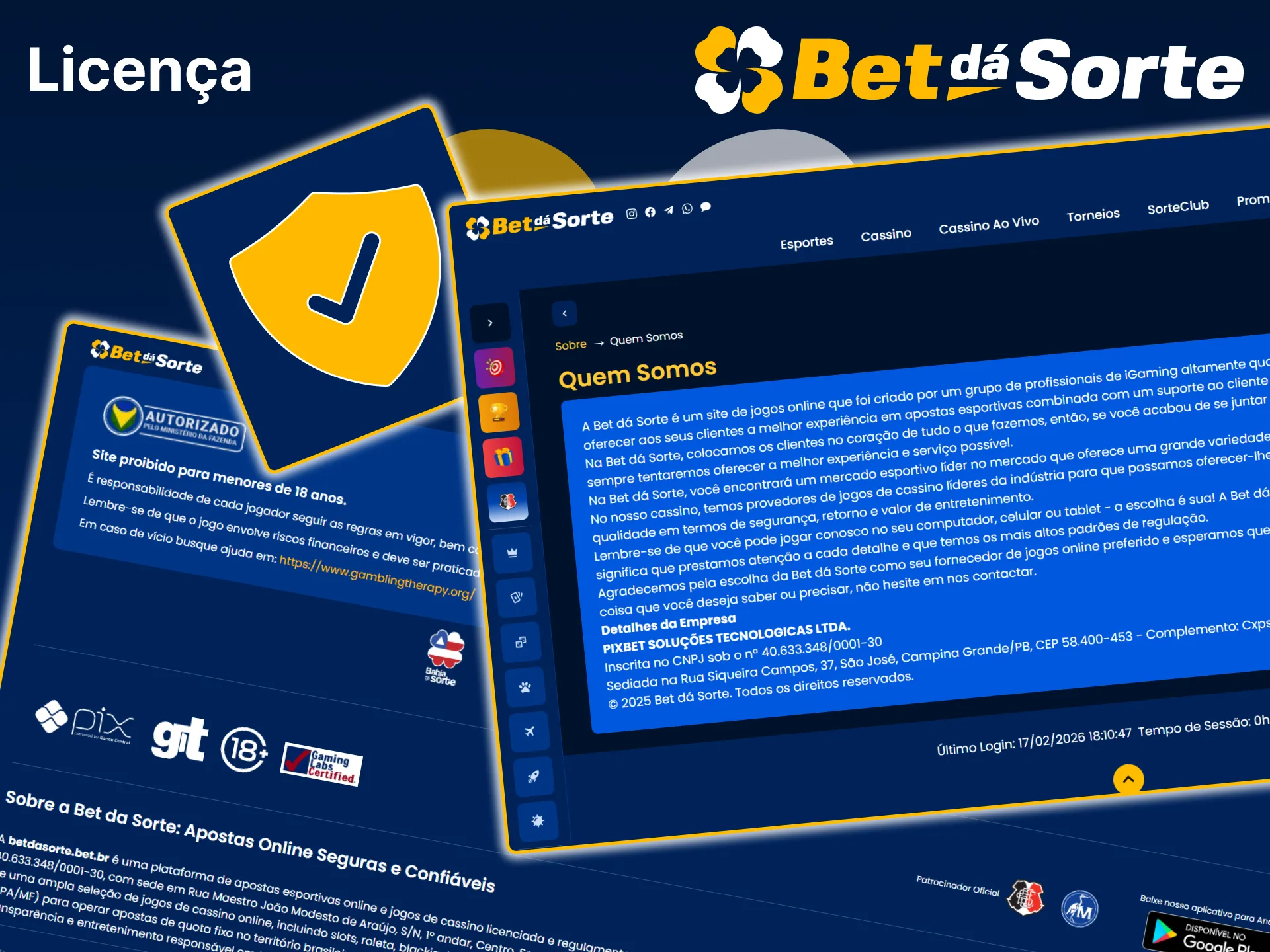 A Bet da Sorte é uma plataforma legal para jogadores no Brasil.
