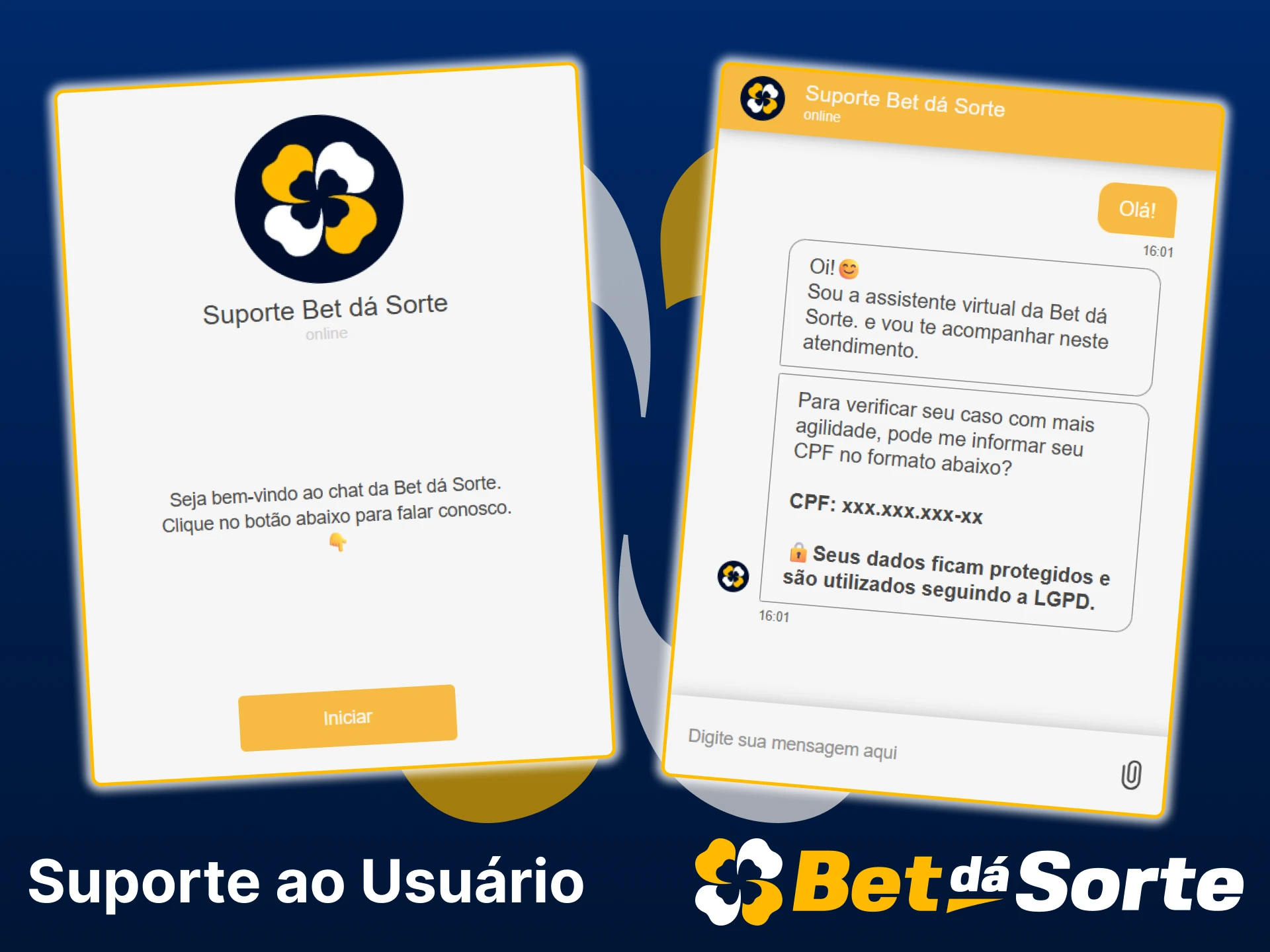 Use o chat ao vivo ou e-mail para entrar em contacto com o suporte da Bet da Sorte.