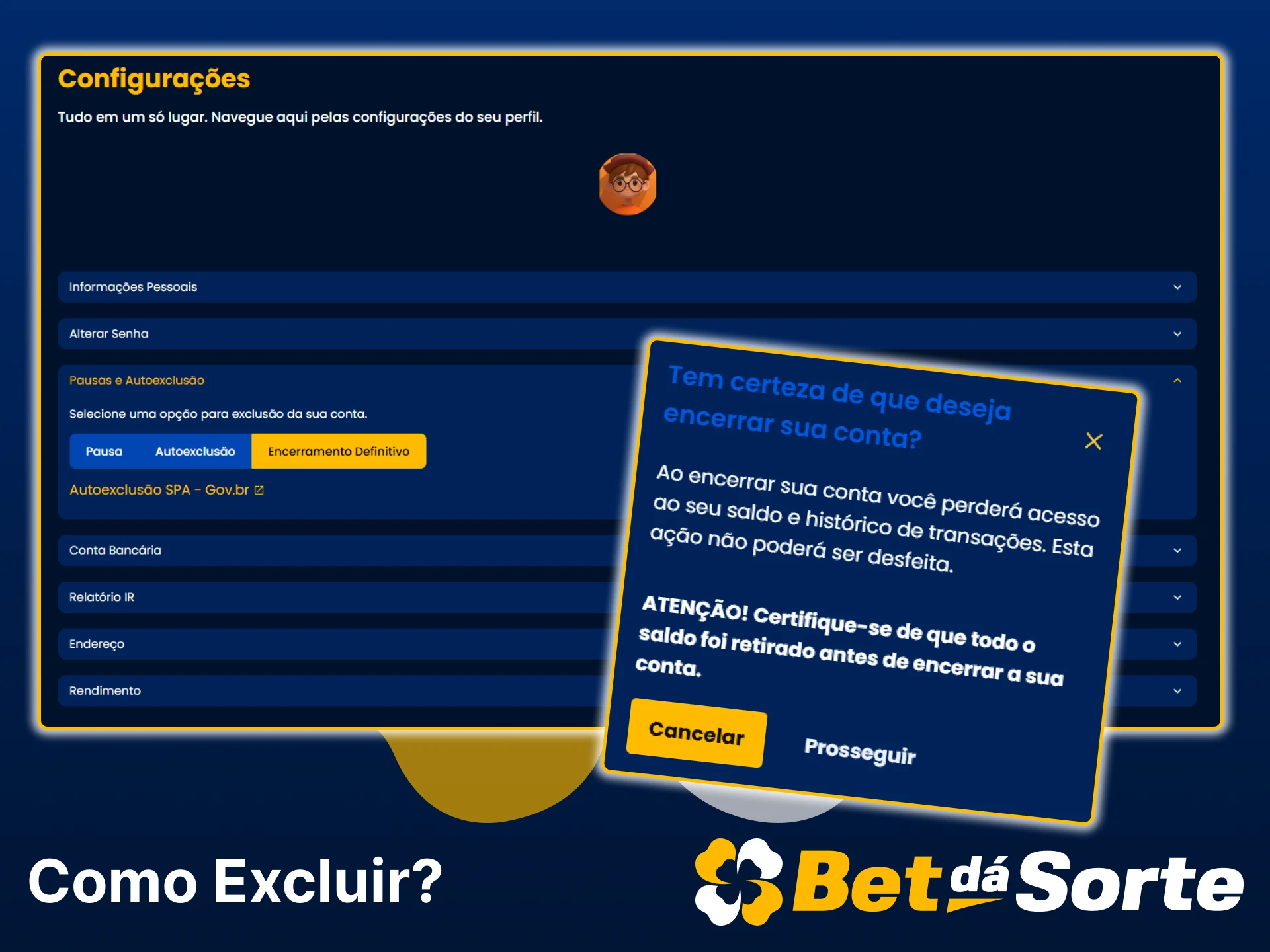 Descubra como eliminar a sua conta Bet da Sorte.